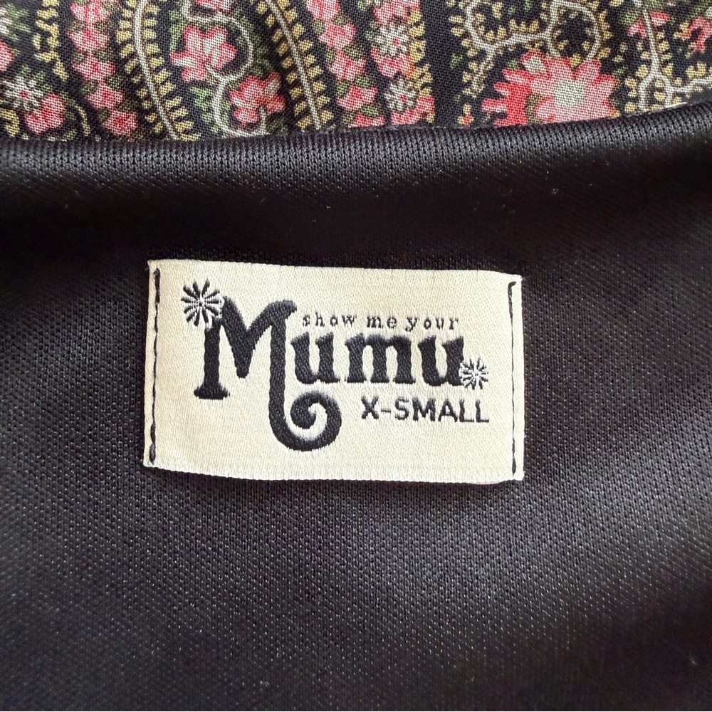 Show Me Your Mumu Floral Paisley Spaghetti Strap Chiffon Flowy Mini Dress XS - Picture 6 of 6